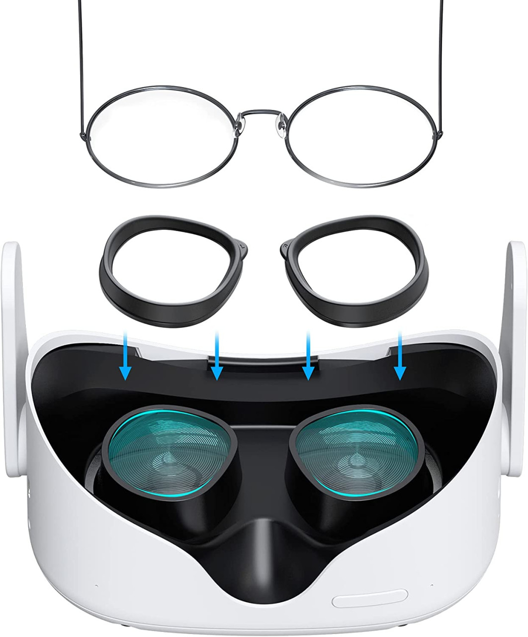 [VR]오큘러스 퀘스트2 렌즈 2세대 자석가이드 렌즈별매 안경 필름 악세사리